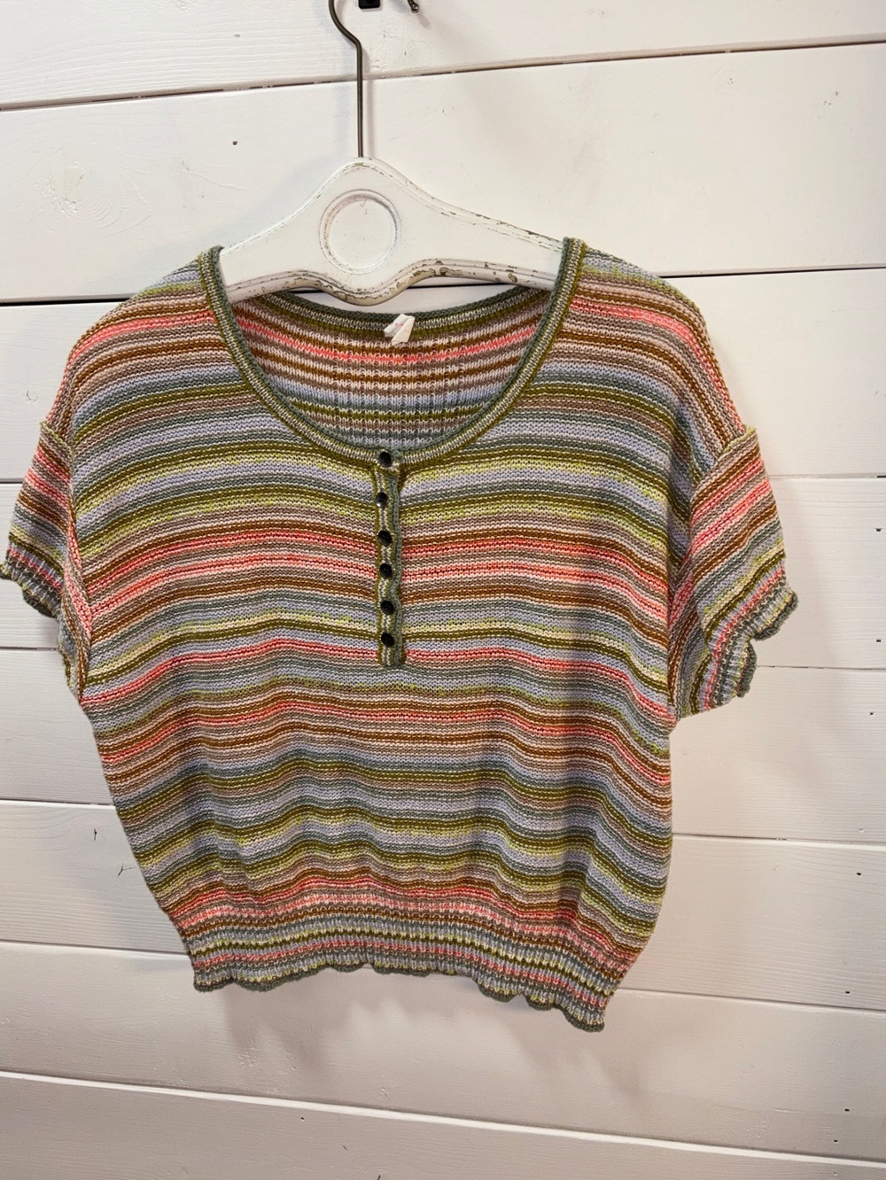 DAILY PRACTICE Anthropologie Multicolor Striped Knit Top Size S - Picture 3 of 10